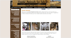 Desktop Screenshot of exoticanimalsforsale.net
